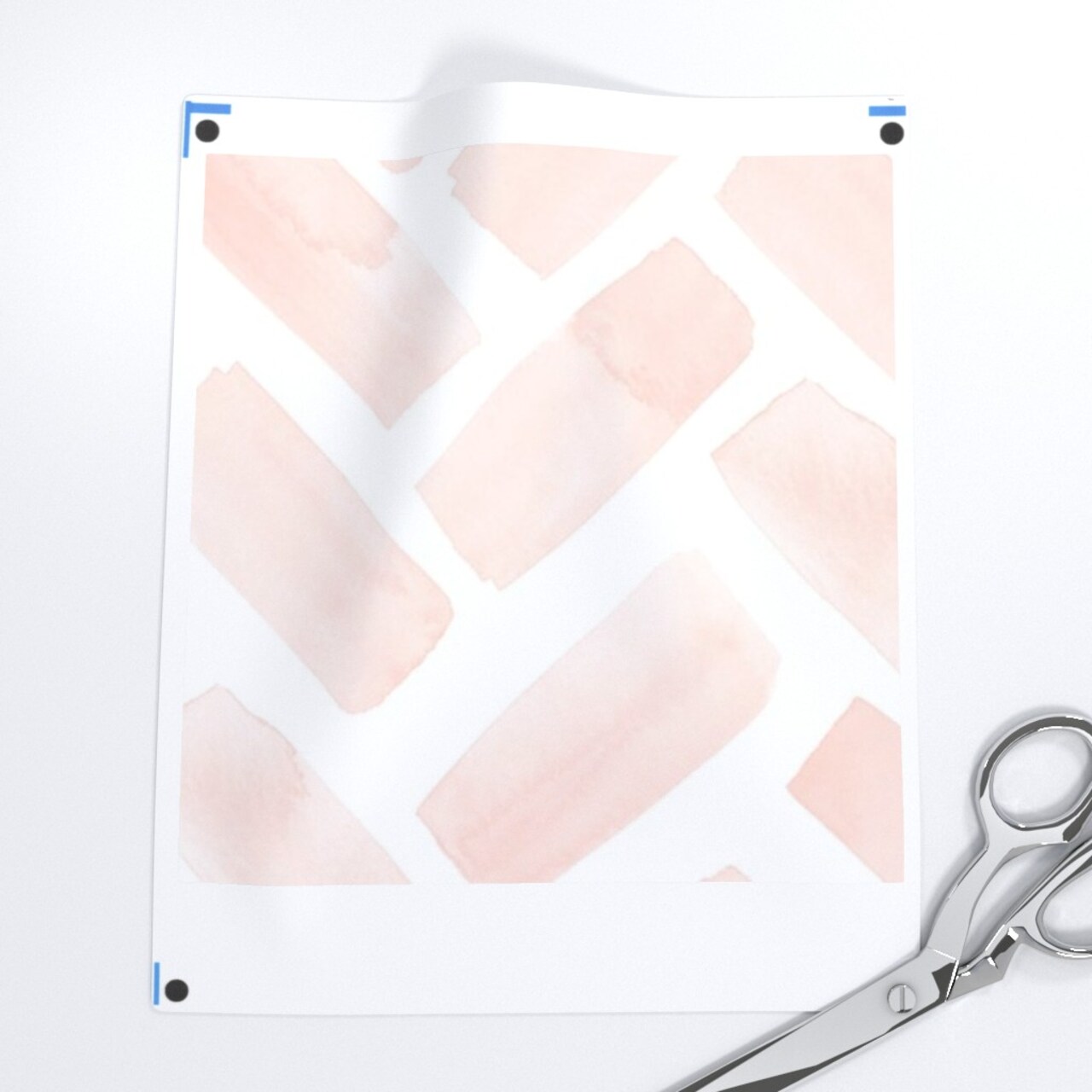 Blush Pink Chevron Baby Girl Nursery Hand Painted Jumbo Scale Feminine Custom Removable Wallpaper by Spoonflower Peel & Stick Wallpaper 2FT Wide